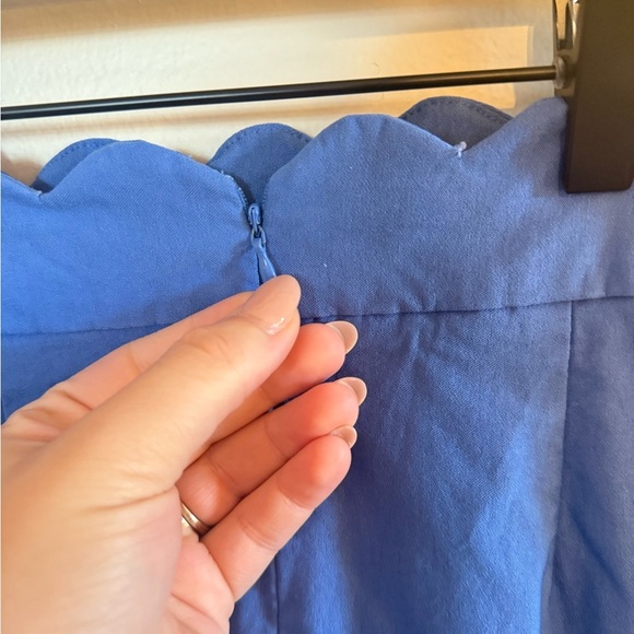 J‎ McLaughlin • Knee Length Scallop Skirt Stretchy Blue Sz 4 Tennis Pickleball - Picture 8 of 10